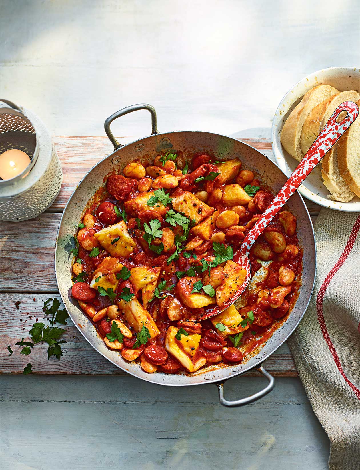 Smoked Haddock And Chorizo One Pot Recipe Sainsbury`s Magazine