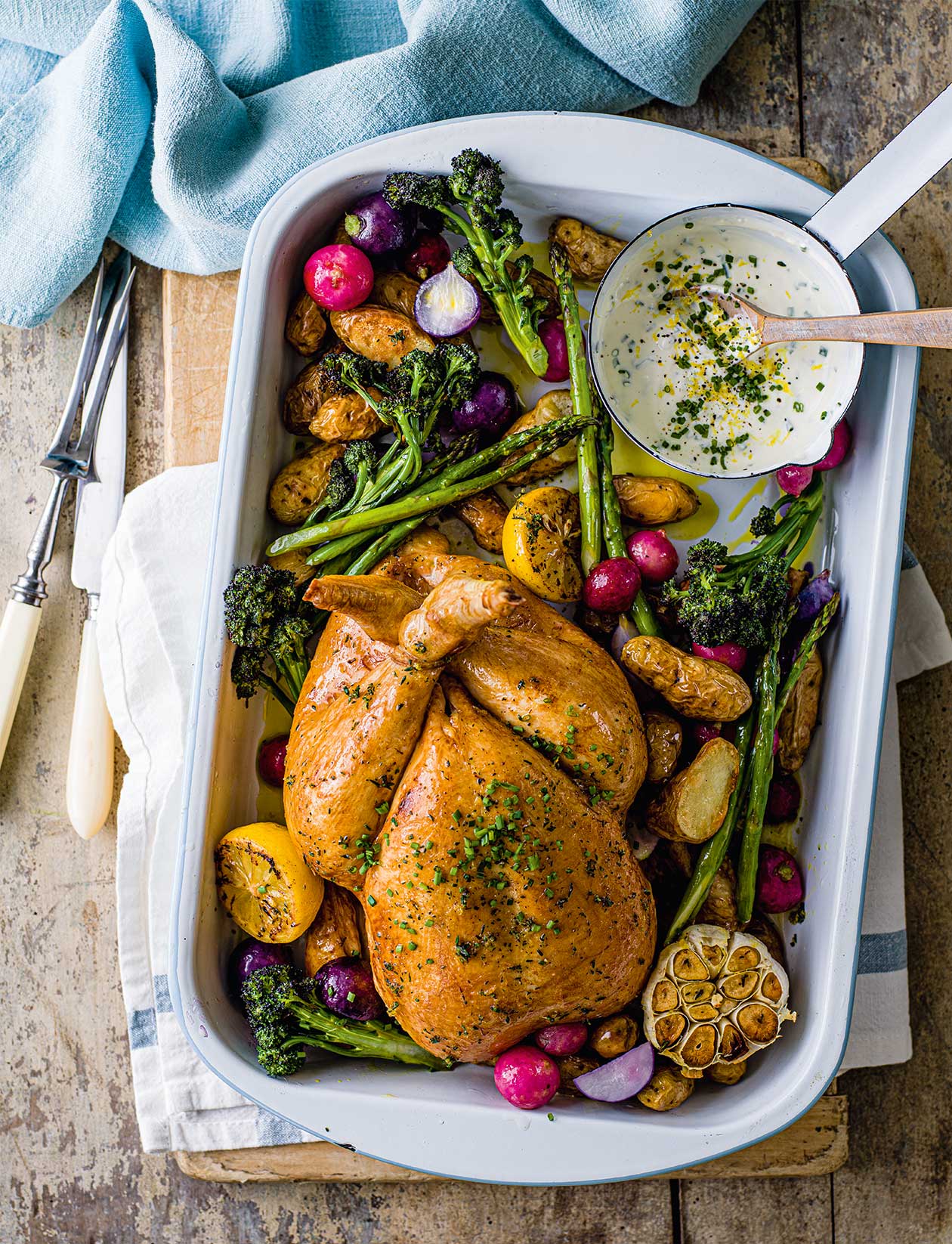 spring-chicken-roast-dinner-recipe-sainsbury-s-magazine