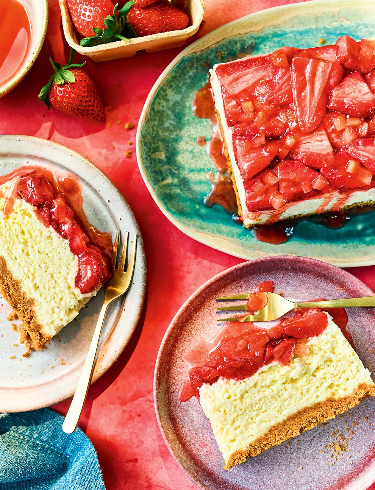 Sticky Strawberry And White Chocolate Slice Recipe Sainsbury`s Magazine