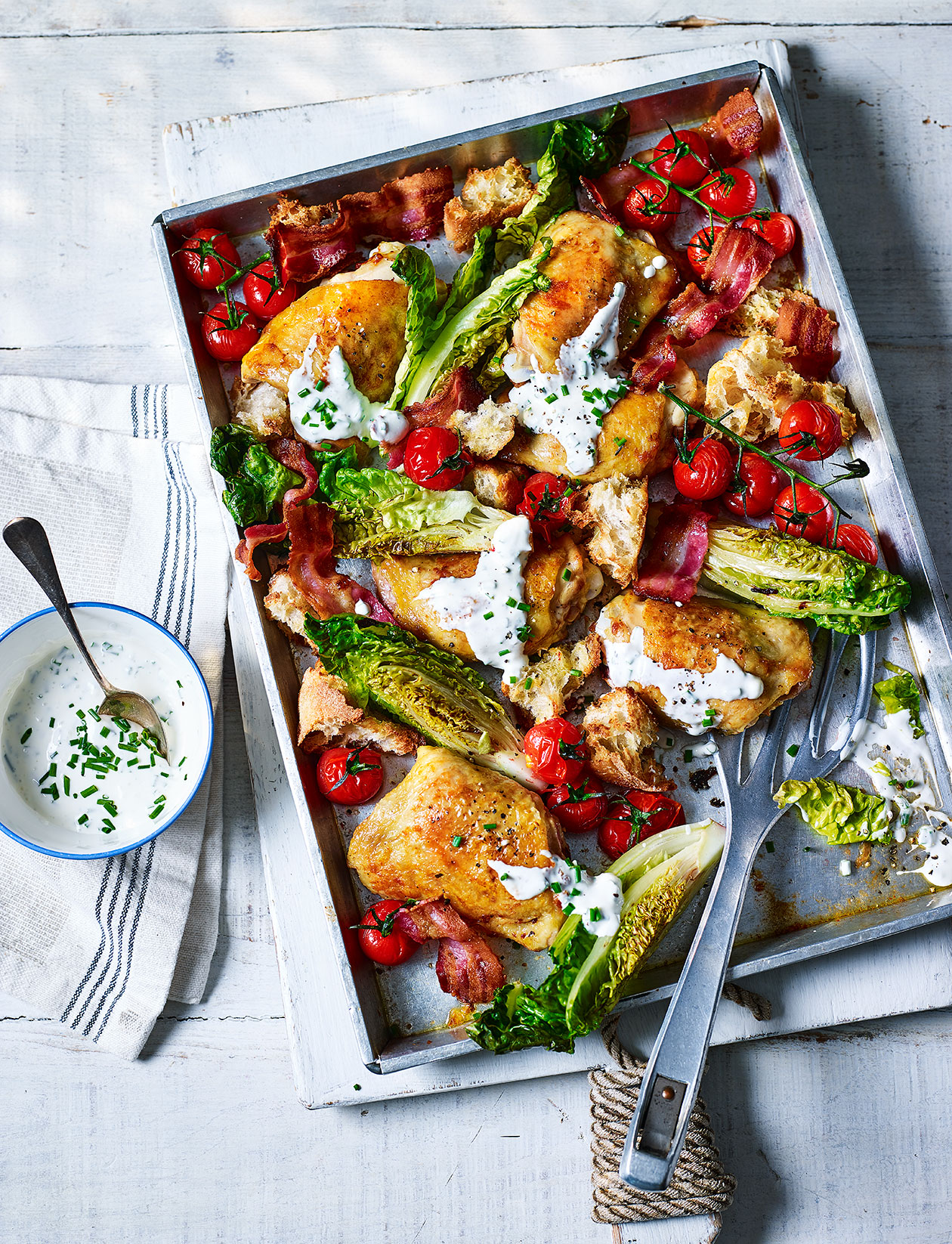 Blt Chicken Traybake Recipe Sainsbury`s Magazine