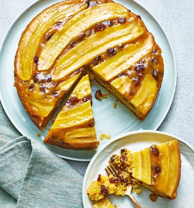 Rum and raisin banana cake