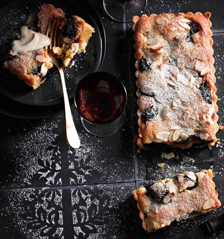 Prune and Armagnac tart