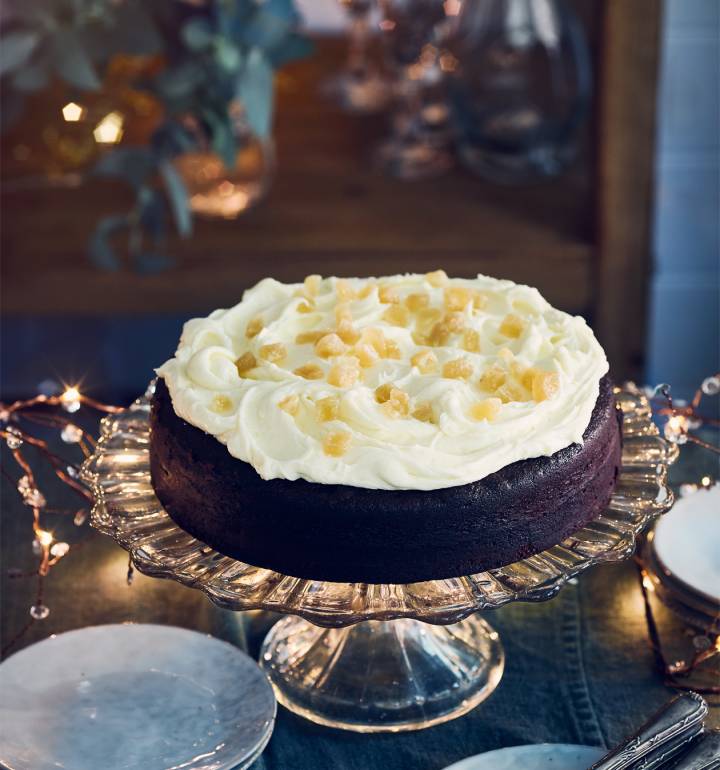 Chocolate and ginger cake with sherry buttercream