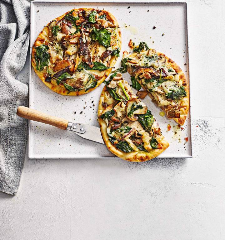 Mushroom melt flatbreads
