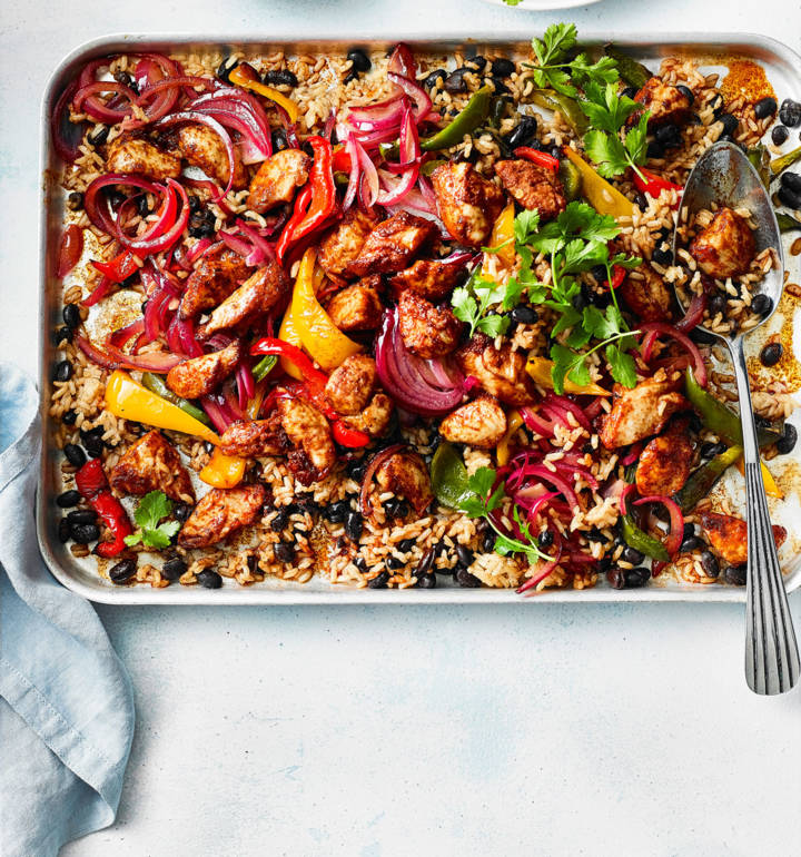 Fajita Chicken Traybake Recipe Sainsbury`s Magazine