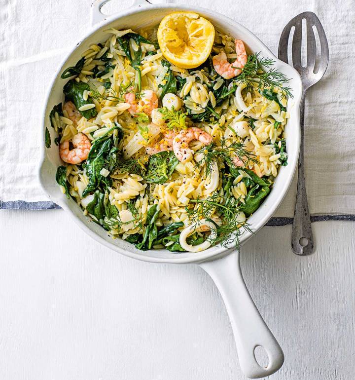 Seafood orzotto