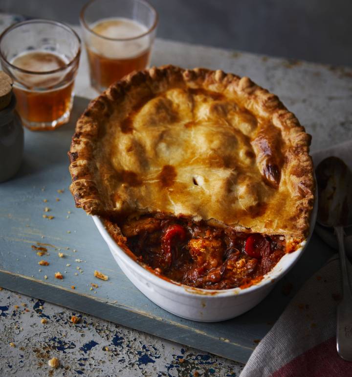 Chicken tikka pie