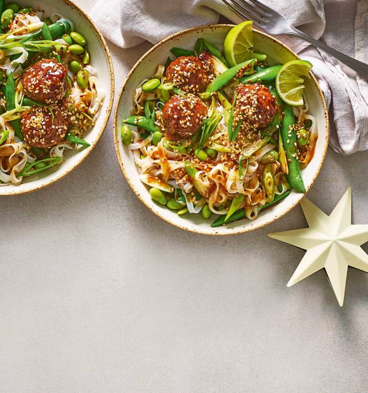 Sticky teriyaki meatballs