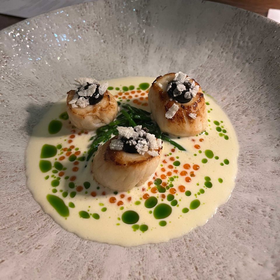 Rye Bay scallops at Rocksalt