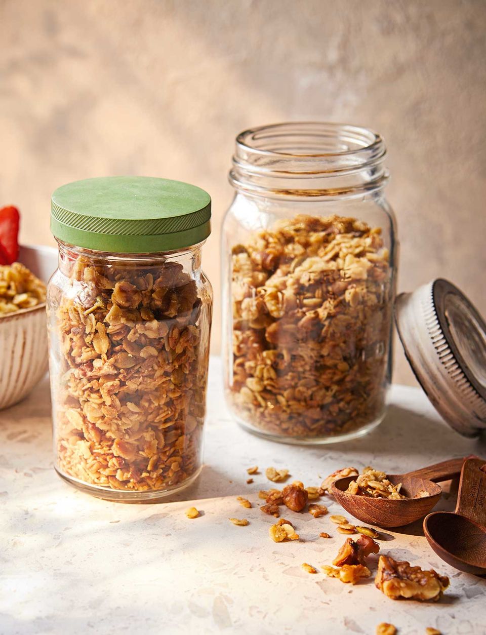 Walnut and olive oil granola