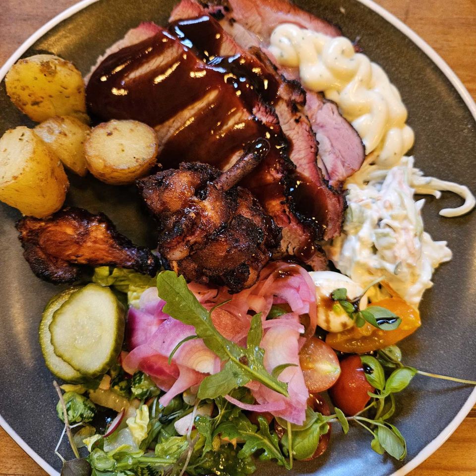 Austin-style barbecue smoked by local chef Fiona Chapman