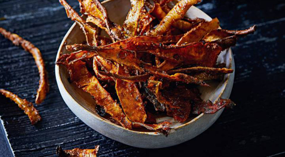 Vegetable peel crisps. Image: Andrew Burton